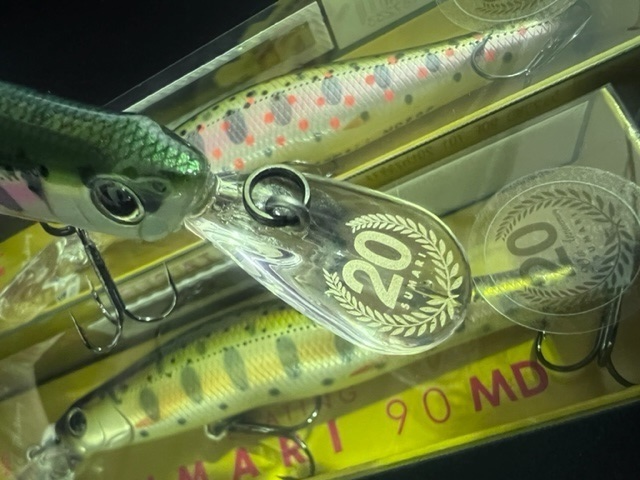 サクラマス　ティムコ　シュマリ　MD90F 4個セット　キズ多数有り　1番上の赤キンのリップはダメージ大きく1ミリくらい擦り減ってます シュマリ サクラマスの通販