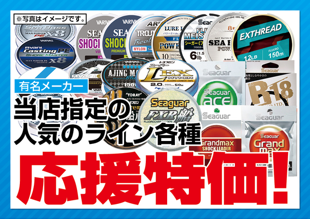セール期間中、当店指定のライン各種が応援特価！