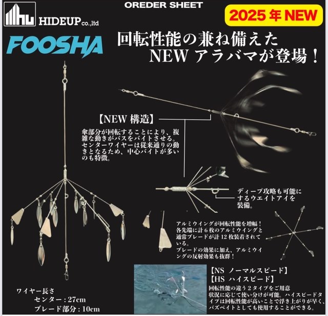 ハイドアップ　 フーシャ　ハイスピード　ノーマルスピード　二個セット つり具の上州屋 - あなたのフィッシング＆アウトドアライフをサポート