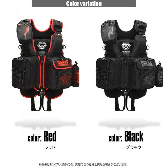 DRESS ブラック フィッシングベスト DRESS] フローティングゲーム