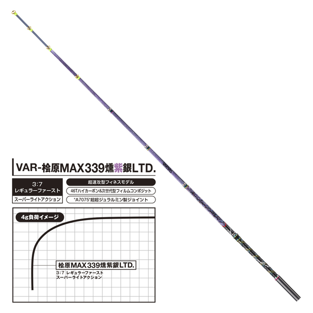 バリバス　桧原MAX燻紫銀339LTD つり具の上州屋 - あなたのフィッシング＆アウトドアライフをサポート