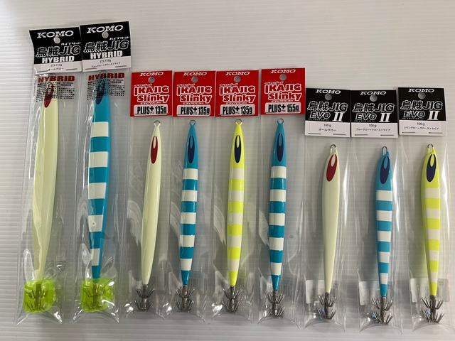 烏賊JIG EVO II 150g 100g オールグロー つり具の上州屋 - あなたのフィッシング＆アウトドアライフをサポート