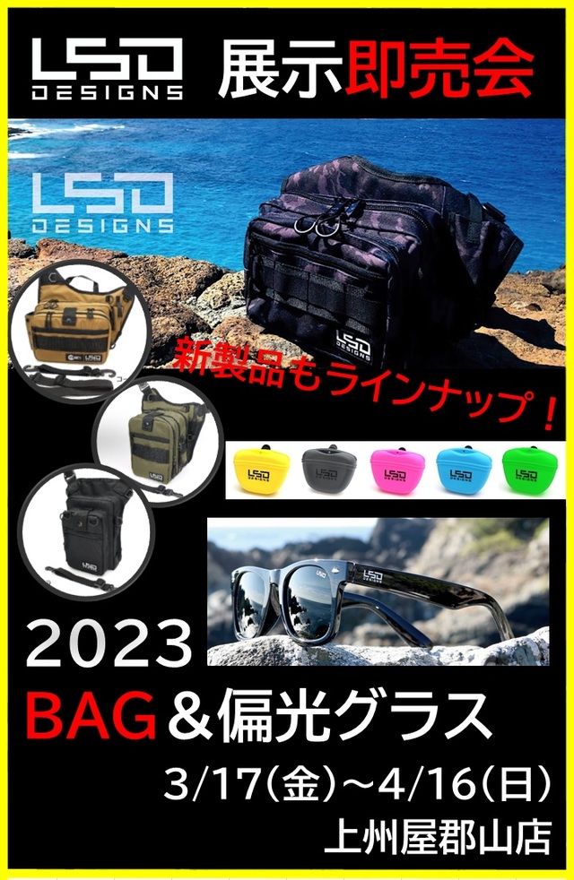 【総額数万円相当】アジング引退セット L.S.D.バッグ・34・レインズ他多数 ヒップバッグミディアムショットネオ（エコブラック）×エコバッグセット