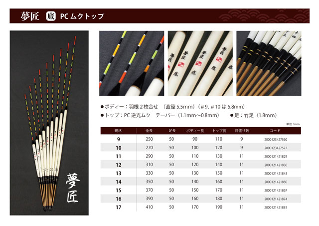 お求めやすい価格ながら確かな品質「夢匠へら浮き」好評販売中！ | 上