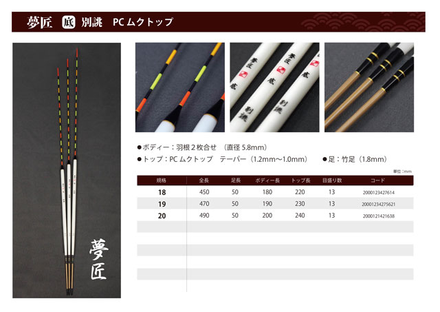 お求めやすい価格ながら確かな品質「夢匠へら浮き」好評販売中！ | 上